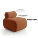 Ver imagem 4 de Poltrona Decorativa Sala Orgânica 60 cm Base Fixa Nara Bouclê D03 - D'Rossi