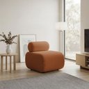 Ver imagem 1 de Poltrona Decorativa Sala Orgânica 60 cm Base Fixa Nara Bouclê D03 - D'Rossi
