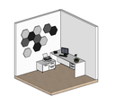 Ver imagem 2 de Painel Acústico Hexagonal Bl Acoustic 2202 (kit com 10 Unidades)