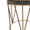 Ver imagem 3 de Puff Babu Suede Base Dourado D'Rossi - Grafite