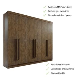 Guarda Roupa Casal 6 Portas 6 Gavetas da Vinci Plus D'doro - Ypê - 2