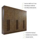 Ver imagem 2 de Guarda Roupa Casal 6 Portas 6 Gavetas da Vinci Plus D'doro - Ypê