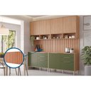 Ver imagem 2 de Módulo Cozinha Mgm Divina Painel Ripado Gourmet 120 Cm Freijo-mgm