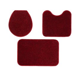 Kit Jogo de Banheiro 3 Peças Vermelho Shaggy Ornare Sultan - 4