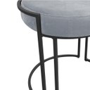 Ver imagem 6 de Kit 2 Puff Love Suede Base Preto D’Rossi - Cinza