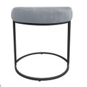 Ver imagem 5 de Kit 2 Puff Love Suede Base Preto D’Rossi - Cinza