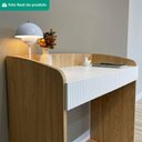Ver imagem 6 de Mesa Escrivaninha 2 Gavetas 91 cm Olmo Branco Artany