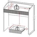 Ver imagem 2 de Mesa Escrivaninha 2 Gavetas 91 cm Olmo Branco Artany