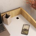 Ver imagem 5 de Mesa Escrivaninha 2 Gavetas 91 cm Olmo Branco Artany