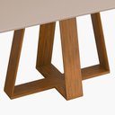 Ver imagem 3 de Mesa de Jantar Retangular 6 Lugares Freijó Off White Kiara Dj Móveis