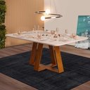 Ver imagem 1 de Mesa de Jantar Retangular 6 Lugares Freijó Off White Kiara Dj Móveis