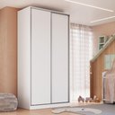 Ver imagem 2 de Guarda Roupa Branco 120x59,8x235cm 2 Portas de Correr 2005 Emovell