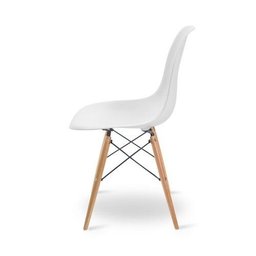 Kit Mesa para Computador Escrivaninha Porto Natura 90cm e Cadeira Eiffel Charles Eames Branco - 5