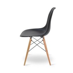 Kit Mesa para Computador Escrivaninha Porto Natura 90cm e Cadeira Eiffel Charles Eames Preto - 4