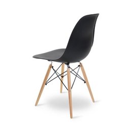 Kit Mesa para Computador Escrivaninha Porto Natura 90cm e Cadeira Eiffel Charles Eames Preto - 5