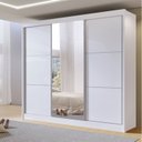 Ver imagem 2 de Guarda-roupa Casal 3 Portas de Correr com Espelho 100 % Mdf Cristal