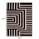 Ver imagem 6 de Tapete para Sala 1,50 x 2,00 Art Desenho 01 Preto Oasis