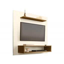 Painel para Tv 32 Polegadas 1 Prateleira Elegance Luxo- Off/freijo - 2
