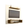 Painel para Tv 32 Polegadas 1 Prateleira Elegance Luxo- Off/freijo - 2