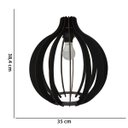 Ver imagem 2 de Lustre Pêndulo de Teto Luminária Pendente Preto D'Rossi