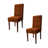 Kit 2 Cadeiras Sala de Jantar Estofadas Eloísa Veludo Terra Cota (liz Maria) - 1