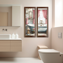 Ver imagem 2 de 2 Quadros Decorativos Banheiro Lavabo Toalete Sabonete Verde 20x60cm