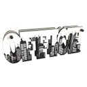 Ver imagem 1 de Placa de Mesa Decorativa Decorativa Dupla Face "Office Prédios" D'Rossi