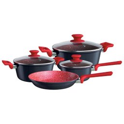 Jogo de Panelas Anti Aderente Ceramico Colorstone 4pçs Titânio Premium - 1 Jogo de Panelas Anti Aderente Ceramico Colorstone 4pçs Titânio Premium - 1