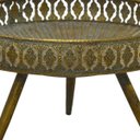 Ver imagem 2 de Centro de Mesa Decorativo Dourado Antigo em Metal 33,5 X 33,5 X 20,5 Cm
