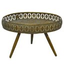 Ver imagem 1 de Centro de Mesa Decorativo Dourado Antigo em Metal 33,5 X 33,5 X 20,5 Cm