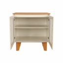 Ver imagem 4 de Aparador Balcão Buffet Topázio 2 Portas com Tela Indiana Yescasa Amadeirado/Marrom/Off White