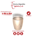 Ver imagem 2 de Porta Algodão e Cotonete para Banheiro Essence Cor Bege Durín