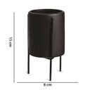 Ver imagem 7 de Kit 03 Cachepot Preto com Suporte Metálico D'rossi
