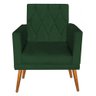 Kit 05 Poltrona Nina Capitone Decorativa Para Sala de Estar Recepção Suede Verde -Open Decor - 3
