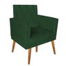 Kit 05 Poltrona Nina Capitone Decorativa Para Sala de Estar Recepção Suede Verde -Open Decor - 4