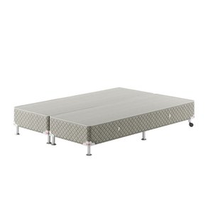 Base Box Bipartido Queen Spubio Spu+ Incofal Marrom Claro 158x198x36cm