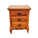 Ver imagem 1 de Mesa de Cabeceira 3 Gavetas com Pé Luiz Xv Madeira de Demolição Sudeste Rústico