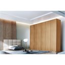 Ver imagem 1 de Guarda Roupa Casal 6 Portas e 6 Gavetas C/ Pés Horizon Naturale - Rufato