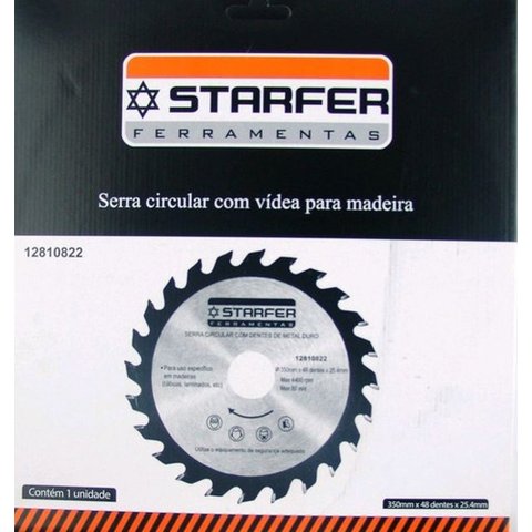 Disco De Corte Para Madeira 350x48 D 25.4mm