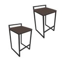 Ver imagem 1 de Conjunto 02 Banquetas Pietra Suede Marrom Base Preto D'Rossi