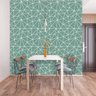 Papel de Parede Sala Verde-Água Pirâmide Auto Colante 6m - 10