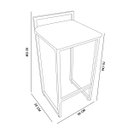 Ver imagem 5 de Banqueta Pietra Suede Base Preto D'Rossi - Preto