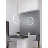 Moderno led luzes do candelabro anel redondo círculo pingente lâmpada para casa sala de estar - Whit - 5