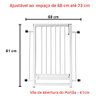 Portão para Cachorro Pet Criança Branco Grade de Porta Reforçado 70cm - 3