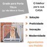 Portão para Cachorro Pet Criança Branco Grade de Porta Reforçado 70cm - 7
