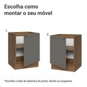 Ver imagem 4 de Balcão de Cozinha 60 cm 1 Porta (sem Tampo) Rustic/Cinza Vik Madesa