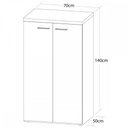 Ver imagem 5 de Armário para Escritório Toq 2 Portas 3 Prateleiras Olmo/Branco - Artany