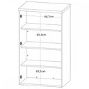 Ver imagem 3 de Armário para Escritório Toq 2 Portas 3 Prateleiras Olmo/Branco - Artany