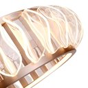 Ver imagem 2 de Lustre Pendente Nordecor Wavy 2944 Ouro Champagne Led Bivolt