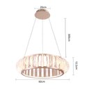 Ver imagem 4 de Lustre Pendente Nordecor Wavy 2944 Ouro Champagne Led Bivolt